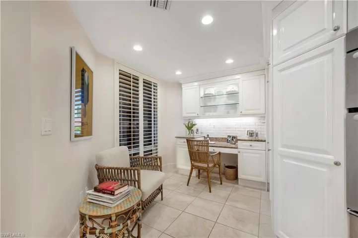 View of tiled home office