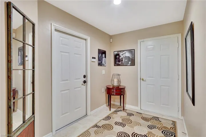 Front door & garage entry
