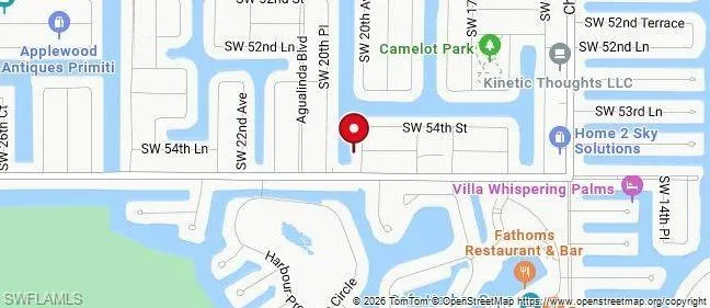 View of map indicating the home's Cape Harbour/El Dorado Blvd location.