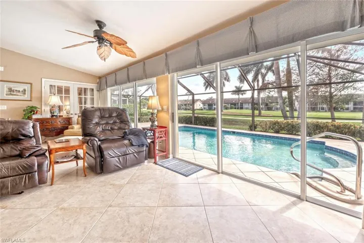 Pool with ceiling fan
