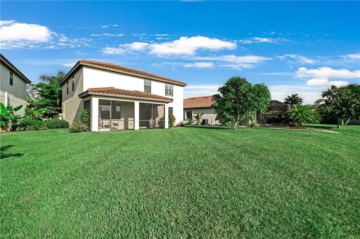 Ample room for a custom designed pool.