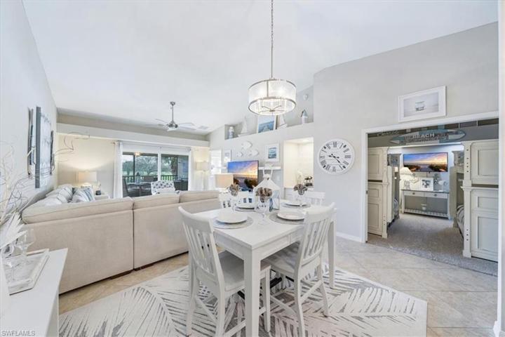 Dining area with all updated lighting and fans through out