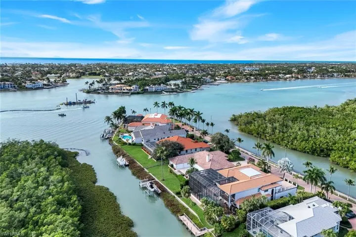 Bird's eye view of Naples Bay