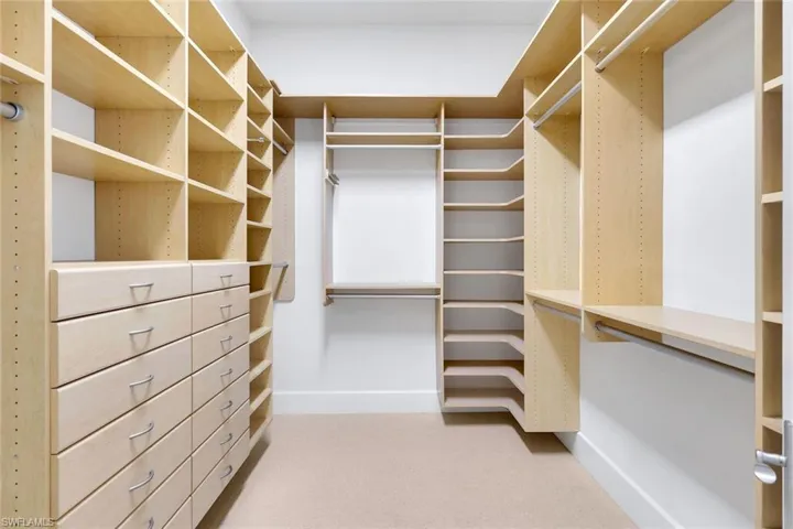 Custom closets through out