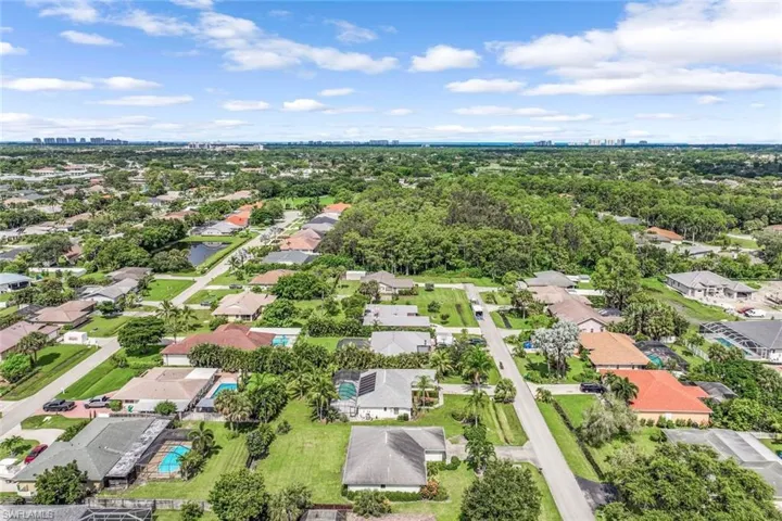 Birds eye view of property