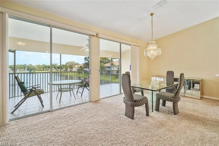 Carpeted dining room