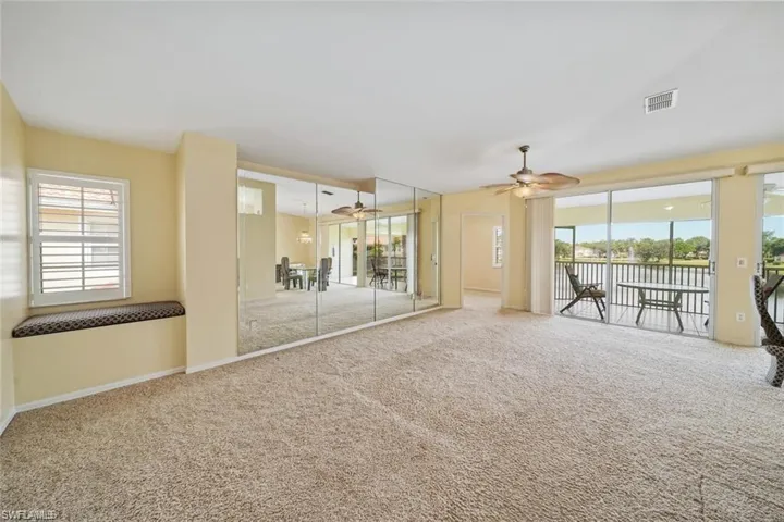 Carpeted living room