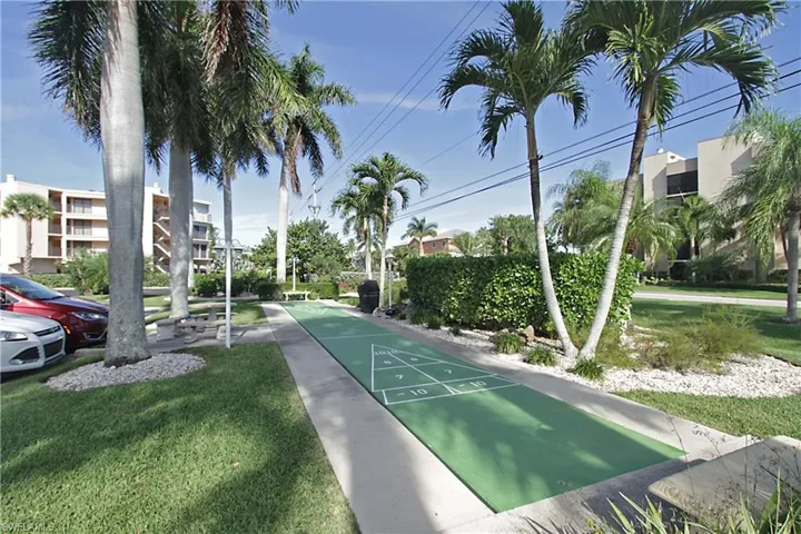 Enjoy a game of Shuffle Board, right on the property.