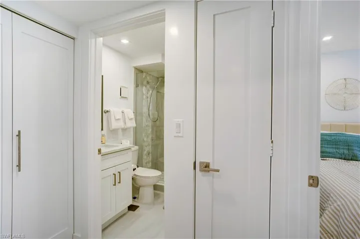 Large hall closet plus additional linen closet.