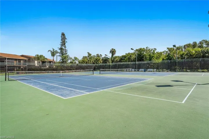 View of tennis/pickleball courts.