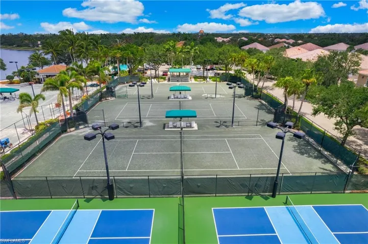 View of tennis court
