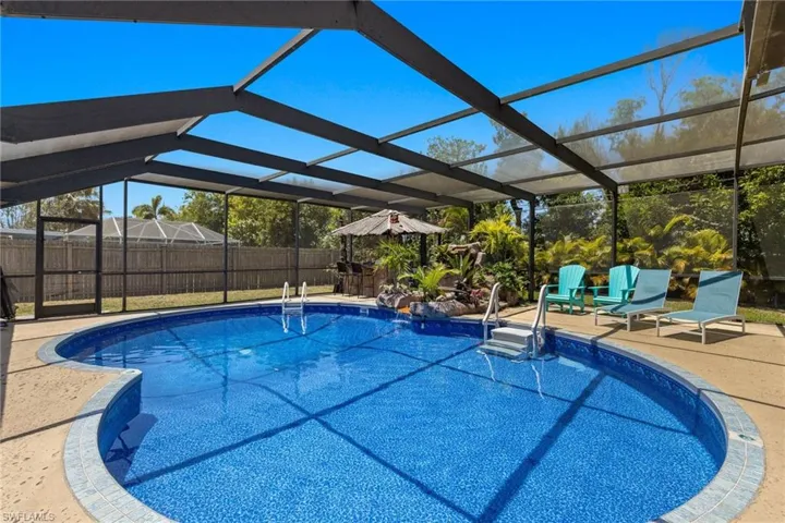 Oversized pool provides tons of space for large family's or get-togethers.