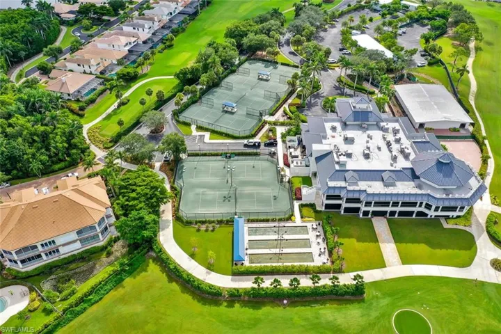 Drone / aerial view of a local golf course