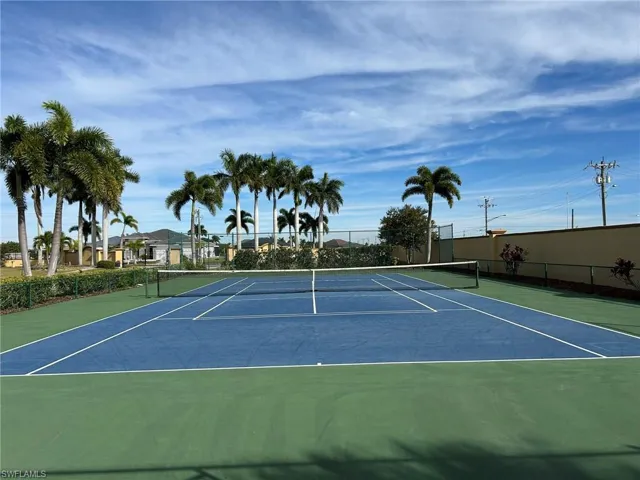 View of tennis and pickleball court.