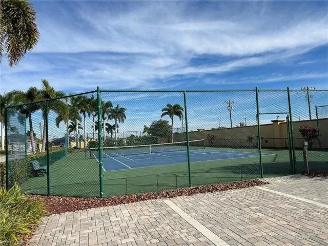 View of tennis court and Pickle ball Court.