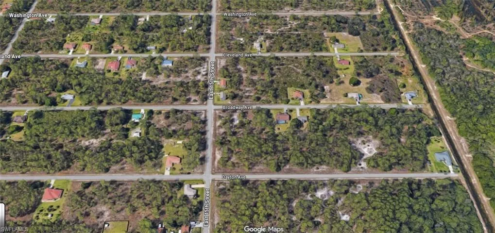 Aerial map of property and surrounding area