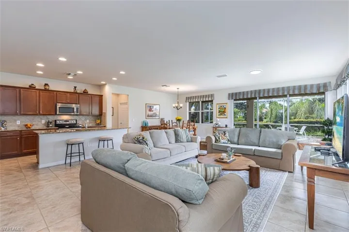 Living area featuring  tile floors