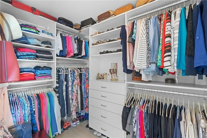 View of spacious closet