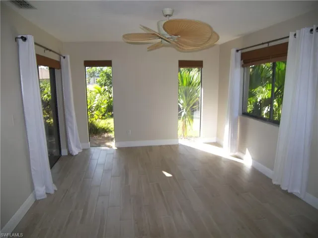 Unfurnished room with ceiling fan