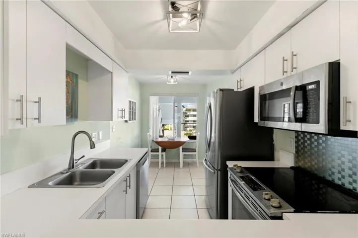 Bright, tiled kitchen