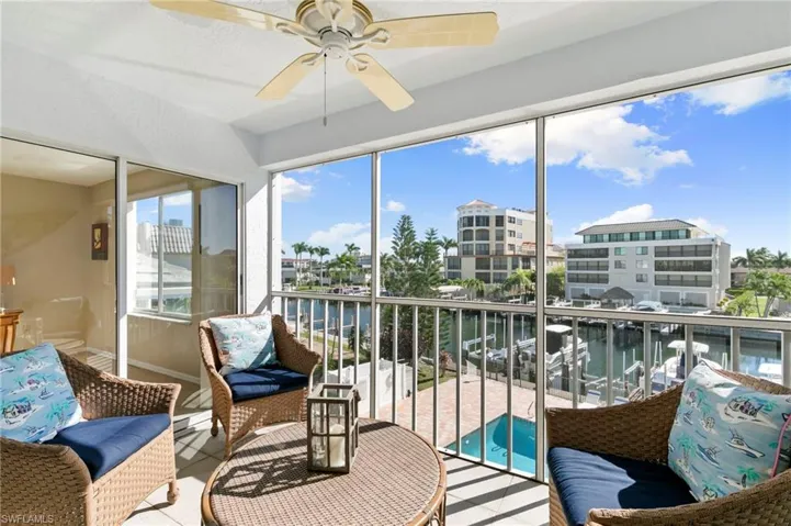 Access from the living room or primary bedroom