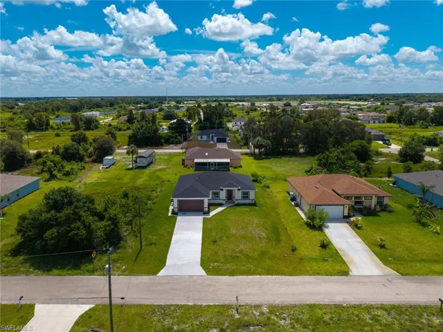 Aerial view of residential area