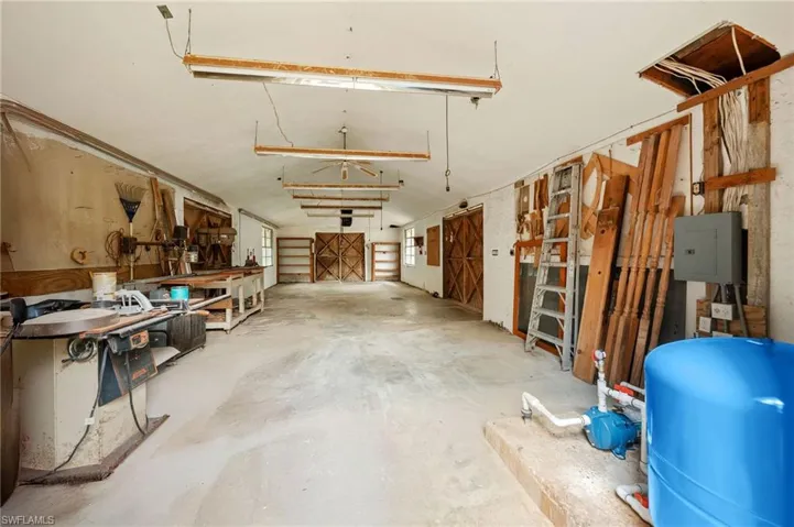 Garage with electric panel