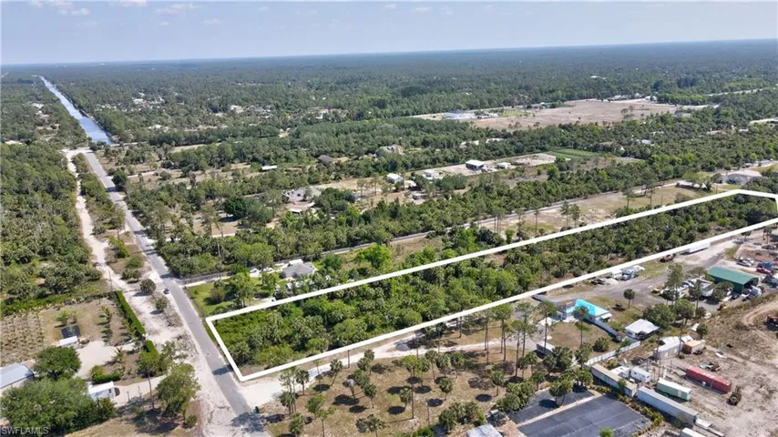 Drone / aerial view with a forest view