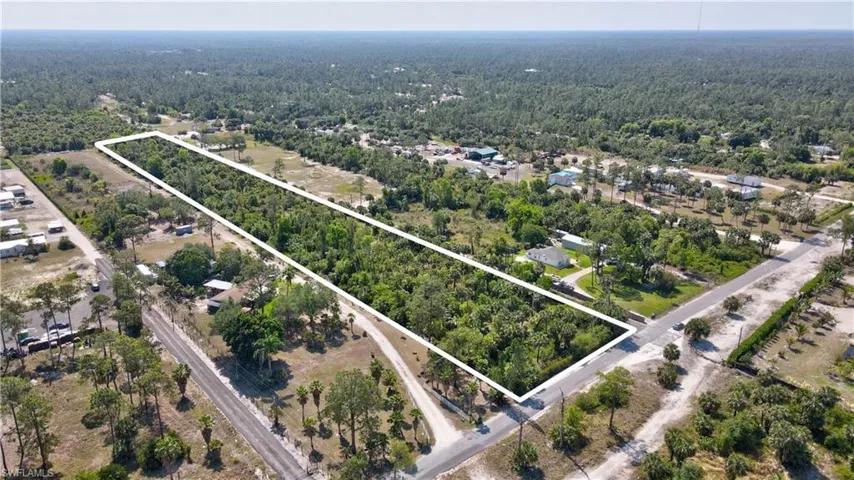 Aerial view with a forest view
