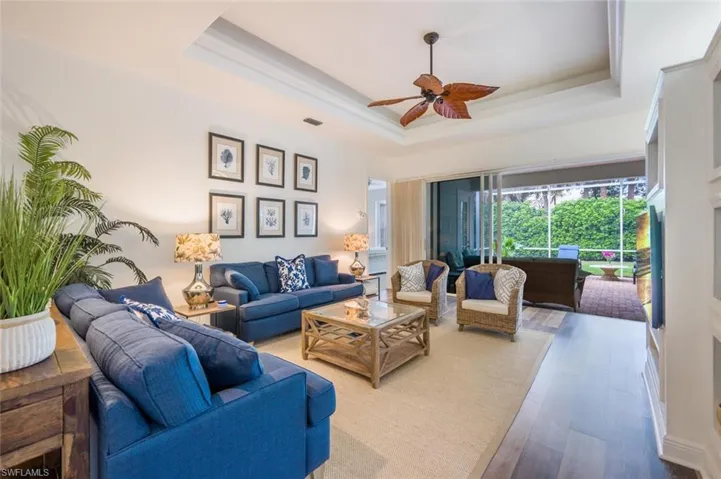 Living room with Pocket Sliders to Spacious Lanai.