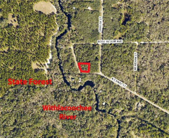 Aerial Map. Identifying the property's location and surrounding geographical features