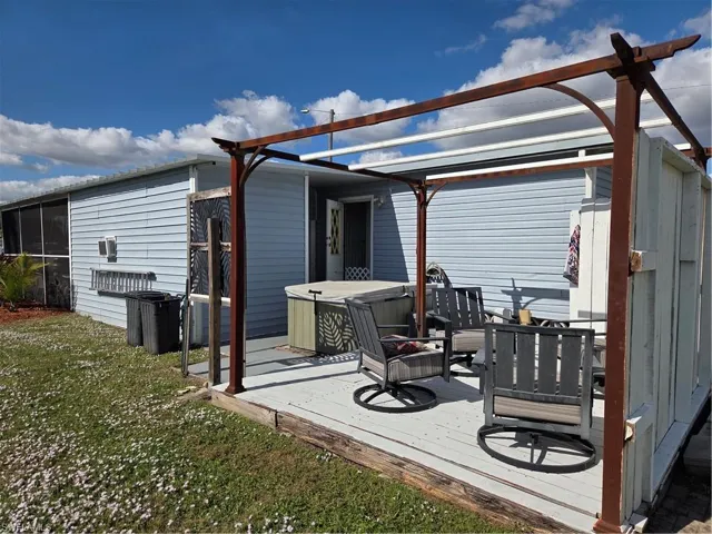 Side door for easy access to the patio & hot tub.