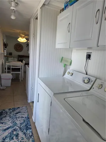 This is one of the few homes in Lazy Days Village with laundry facilities inside the unit. The washer & dryer are included.