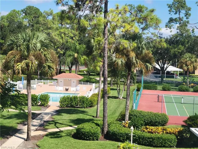 View of Amherst amenities from kitchen window