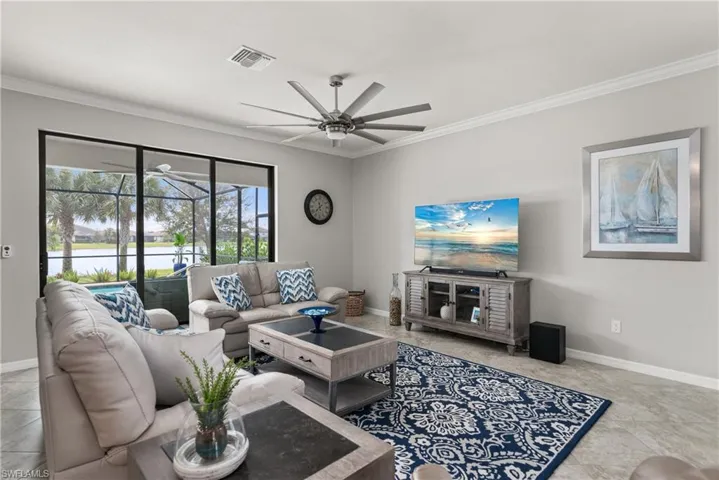 This floor plan offers a very open and flowing concept. Crown molding throughout the entire home.
