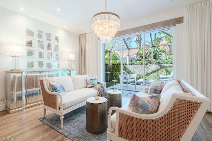 Beautiful entertainment area with view of Garden Room