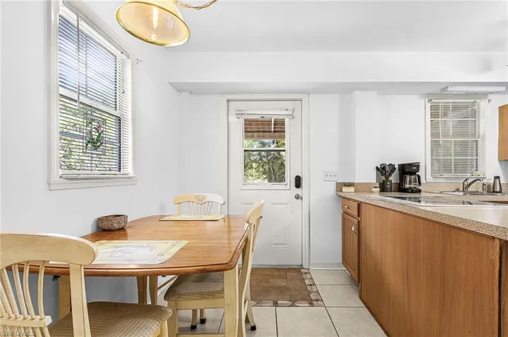 Dining area in lower-level for tenant or guest.