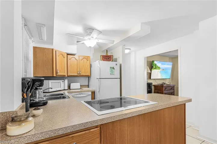 Kitchen in lower level for tenant or guest