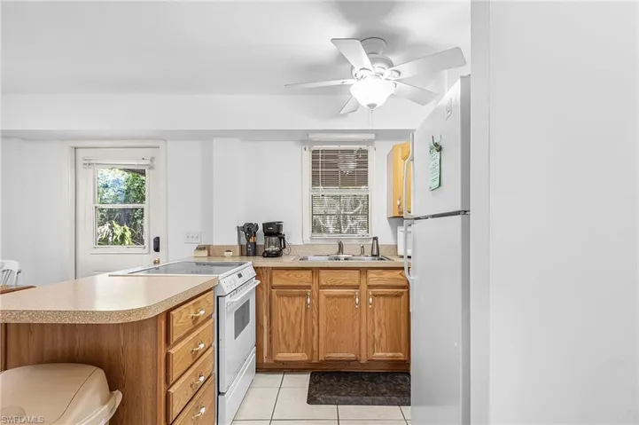 Kitchen in lower-level for tenant or guest