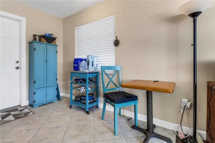 Dining room with baseboards