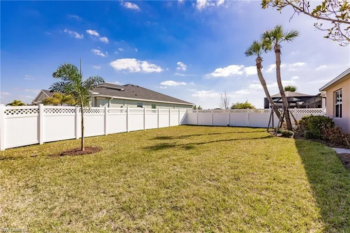 Fenced backyard and room for a pool