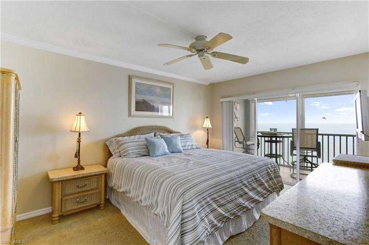 Gulf side Main  Bedroom with sliders out to the balcony!