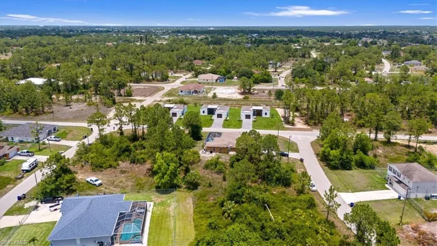 Aerial view of residential area