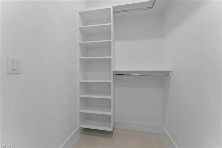 View of walk in closet