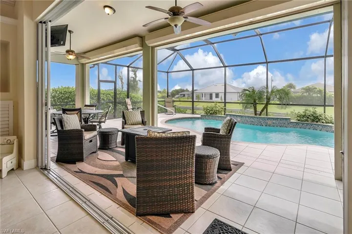 Lanai and pool deck area view from inside.