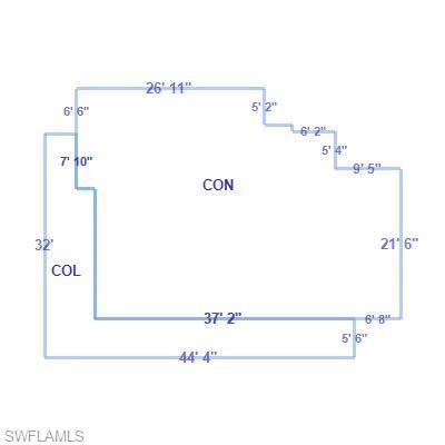 Floorplan shows the wrap-around lanai
