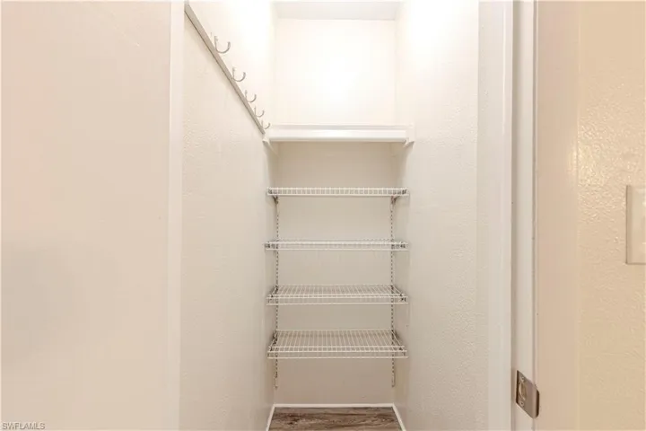 Walk in storage closet