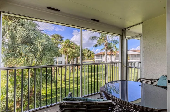 View of private screened in lanai.