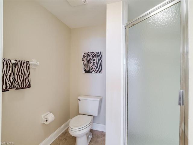 Private walkin shower and WC.