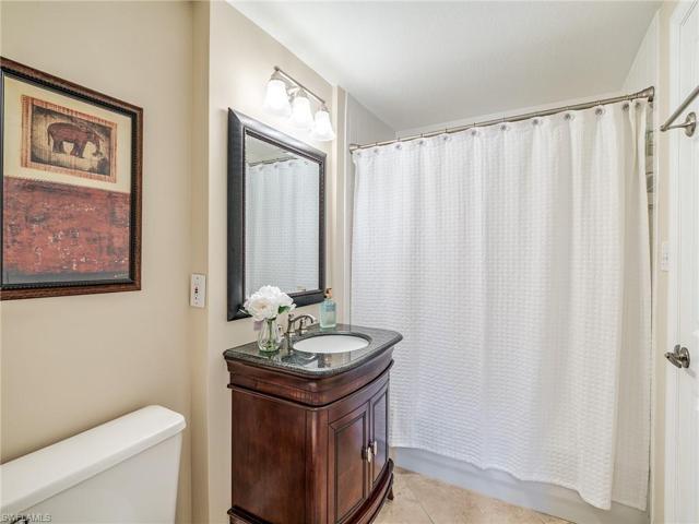 Full Ensuite guest bath/powder room elegant and tastefully presented.
